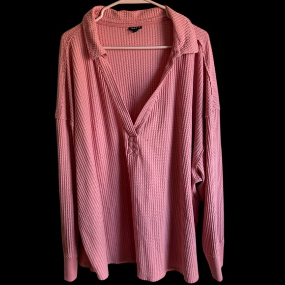 Torrid Waffle Knit Collared Top - Picture 3 of 9